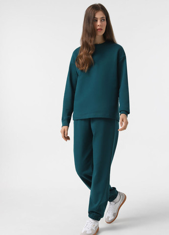 Темно-бірюзовий світшот Promin однотонний без декору (323777843)