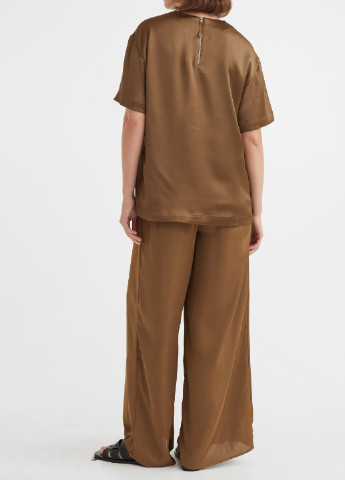Темно-бежевая демисезонная блузка H&M