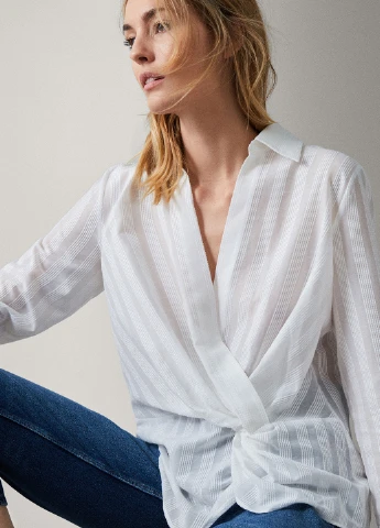 Біла блуза Massimo Dutti