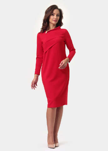 Червона ділова сукня, сукня футляр Alika Kruss однотонна