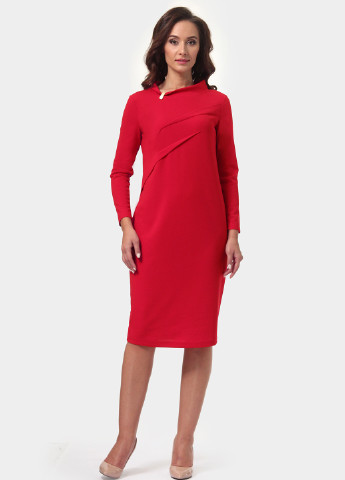 Червона ділова сукня, сукня футляр Alika Kruss однотонна