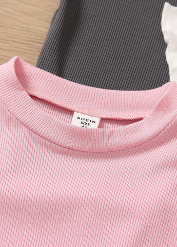 Комбинированная летняя футболка (4 шт.) SHEIN