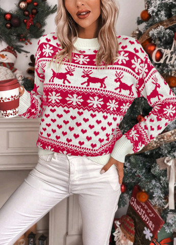 Молочний зимовий джемпер джемпер SHEIN