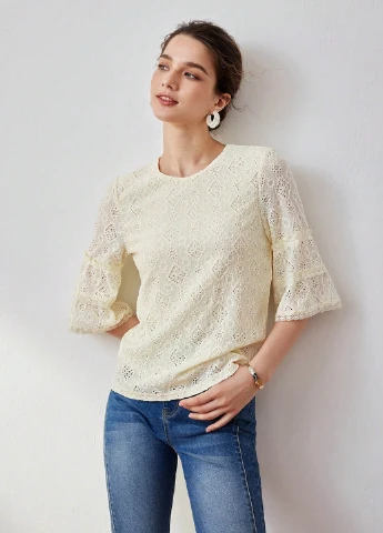 Молочная блуза SHEIN