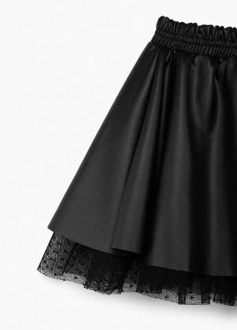 Черная кэжуал однотонная юбка Breeze клешированная