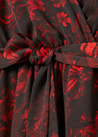Комбинезон H&M цветочный чёрный кэжуал