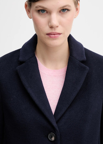 Темно-синє демісезонне Пальто однобортне United Colors of Benetton