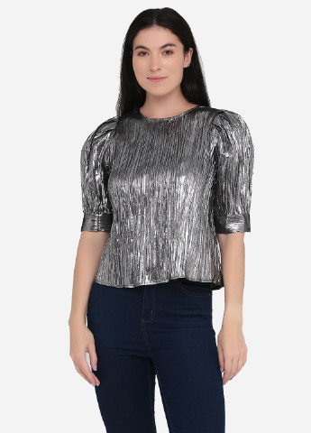 Серебряная летняя блуза H&M