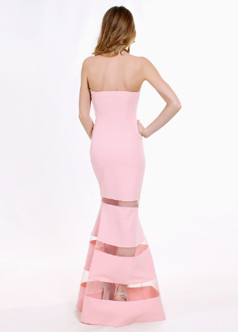 Бледно-розовое вечернее платье Enigma однотонное