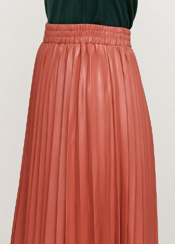 Темно-розовая кэжуал однотонная юбка di classe плиссе, а-силуэта (трапеция)