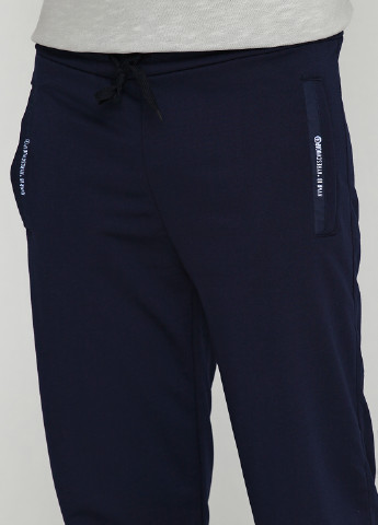 Темно-синие спортивные демисезонные прямые брюки Godsend