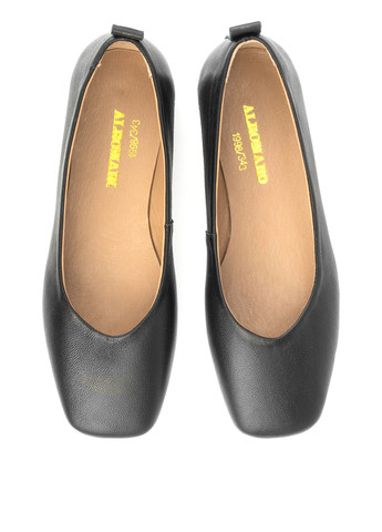 Жіночі балетки Alromaro | чорні однотонні без декору натуральна шкіра (304381029)