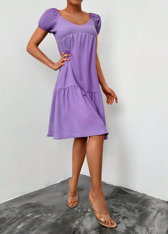 Бузкова кежуал сукня в стилі армпір SHEIN однотонна