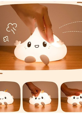 Детский аккумуляторный LED ночник Малышка тучка, белый No Brand (252821770)