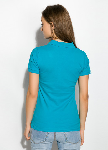 Бирюзовая женская футболка-поло Ager с логотипом