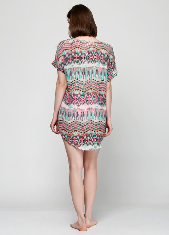 Комбинированное пляжное платье короткое Francesca's с абстрактным узором