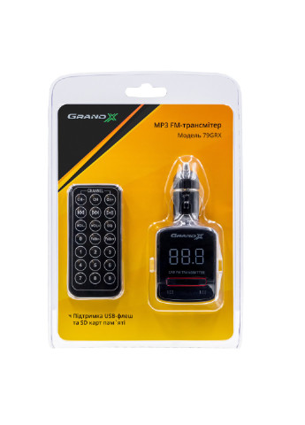 FM-трансмиттер 79GRX, AUX, USB 0,5A, SD card, 3,5mm mini-jack Grand-X (253839124)