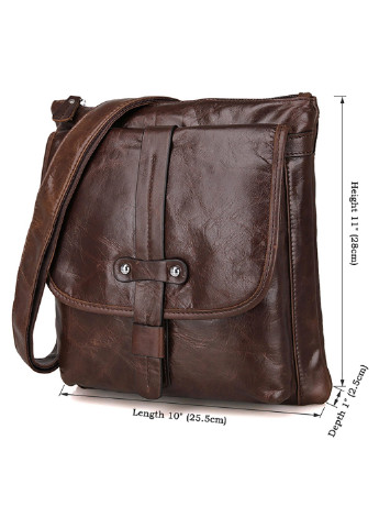 Мужская кожаная сумка 25х27х6 см Vintage (229461165)
