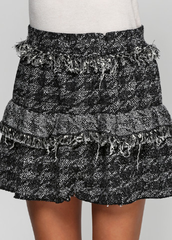 Черная кэжуал в клетку юбка Zara мини