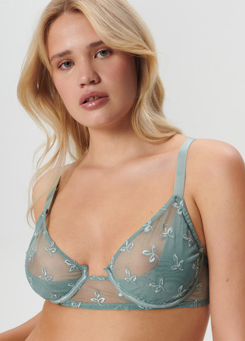 Світло-сірий балконет бюстгальтер Sinsay з кісточками поліамід