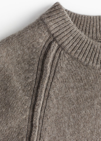 Серо-бежевое кэжуал платье платье-свитер H&M меланжевое