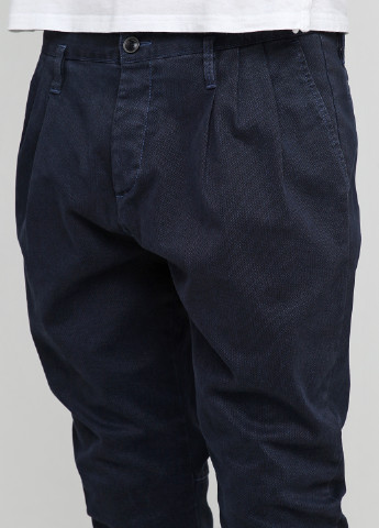 Темно-синие кэжуал демисезонные зауженные брюки Takeshy Kurosawa