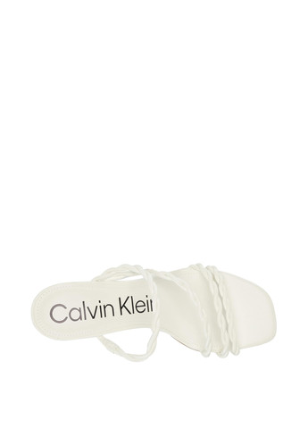 Белые босоножки Calvin Klein без застежки плетение