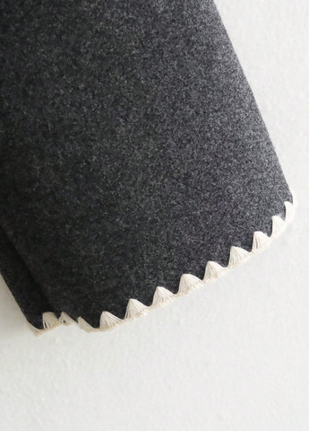 Темно-серое демисезонное Пальто оверсайз SHEIN