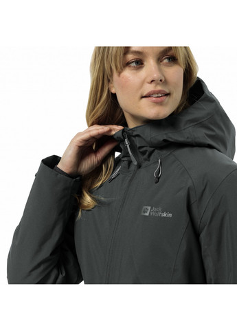 Темно-серая демисезонная куртка Jack Wolfskin HEIDELSTEIN INS JKT W
