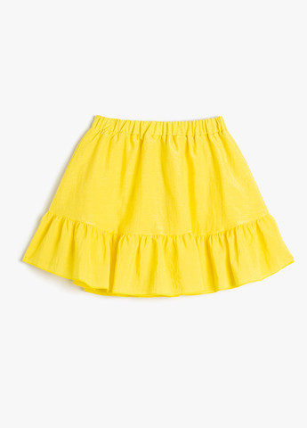 Желтая кэжуал однотонная юбка KOTON клешированная