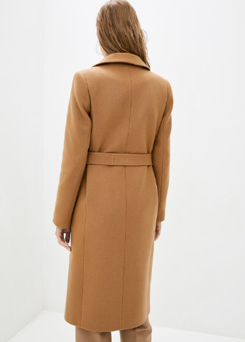 Светло-коричневое демисезонное Пальто двубортное Florens