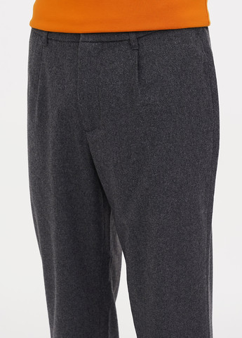 Темно-серые кэжуал демисезонные прямые брюки Minimum
