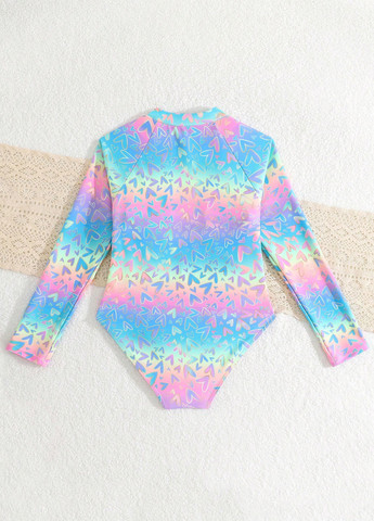 Комбинированный летний купальник слитный SHEIN