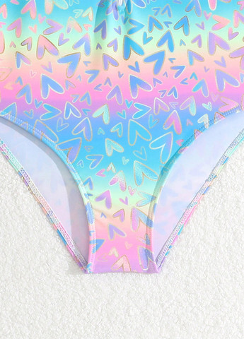 Комбинированный летний купальник слитный SHEIN