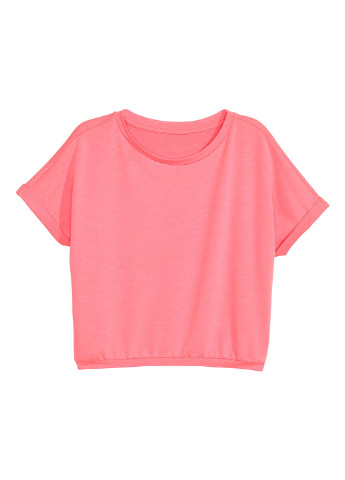 Розовая блузка с коротким рукавом H&M летняя