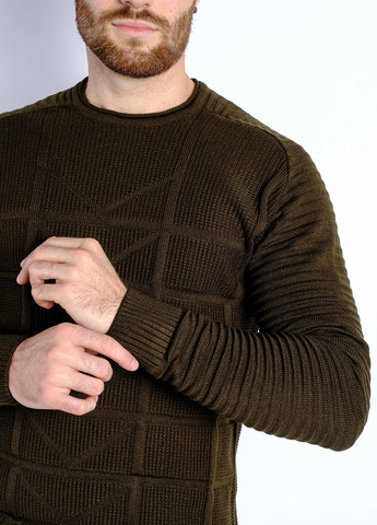 Оливковый (хаки) демисезонный джемпер пуловер Time of Style