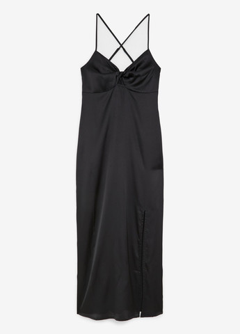 Черное кэжуал платье платье-комбинация Jennyfer однотонное