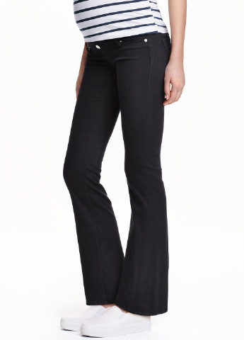 Черные демисезонные клеш джинсы для беременных H&M