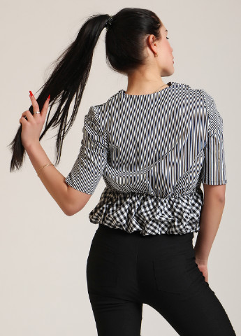 Черно-белая летняя блуза Kedma