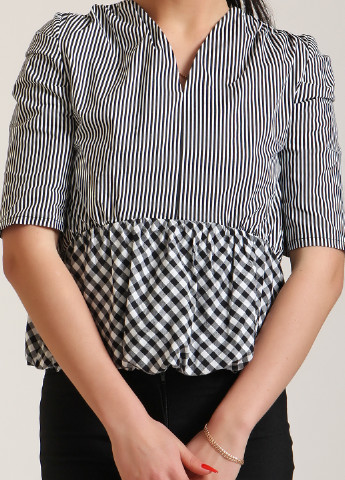 Чорно-біла літня блуза Kedma