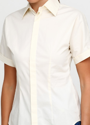 Кремовая кэжуал рубашка однотонная Ralph Lauren