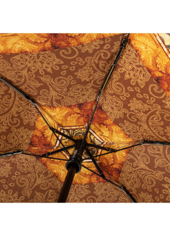Коричневый складной зонт полный автомат 93 см Zest (197766180)