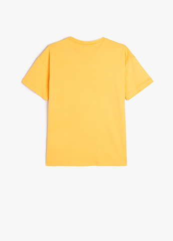 Светло-оранжевая летняя футболка KOTON