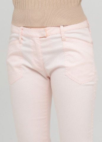 Светло-розовые кэжуал демисезонные укороченные, зауженные брюки Armani Jeans