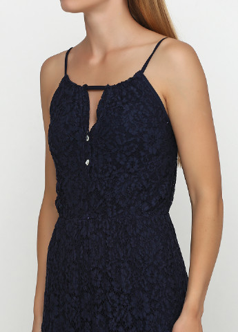 Темно-синее кэжуал платье Paolo Casalini однотонное
