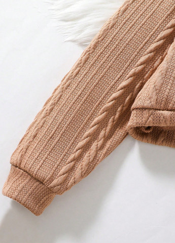 Темно-бежевый демисезонный костюм (свитшот, платье) с платьем SHEIN