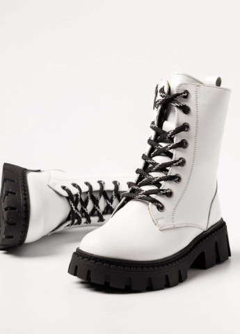 Белые кэжуал ботинки зимние из натуральной кожи на девочку 8549 37 23.5см белый 63255 Tutubi
