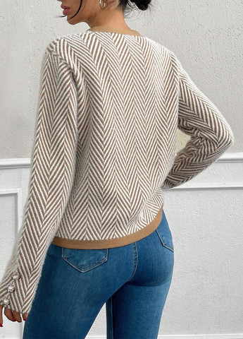 Песочный демисезонный кардиган SHEIN