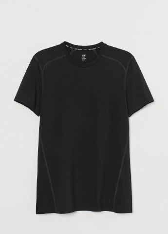 Чорна футболка спорт H&M