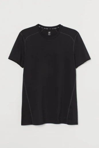 Чорна футболка спорт H&M